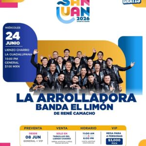 Oferta Boletos La Arrolladora Banda El Limón San Juan 2026 24 Junio | Palenque Pass